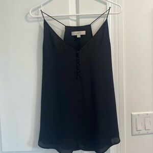 Loft button front tank size small black